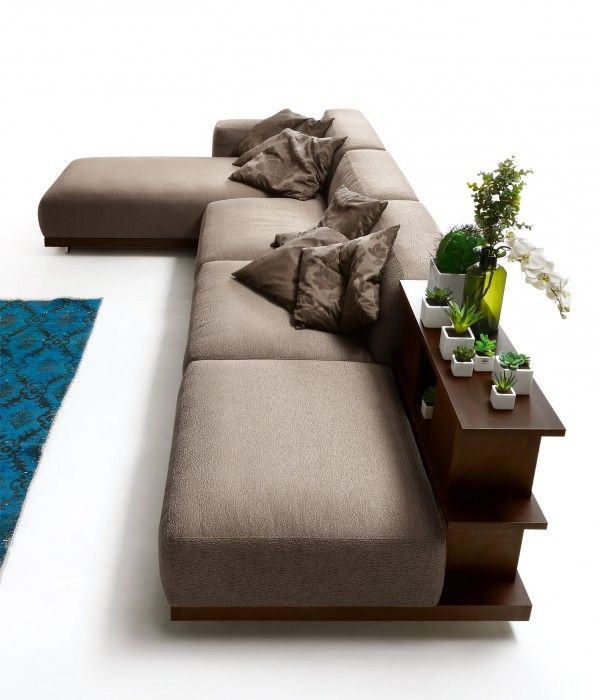 modulære sofa design træ hylder planter ditre italia