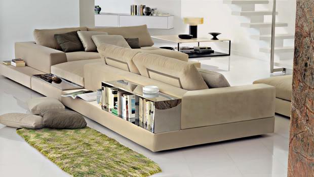 PLAT sofa design beige hylder Arketipo