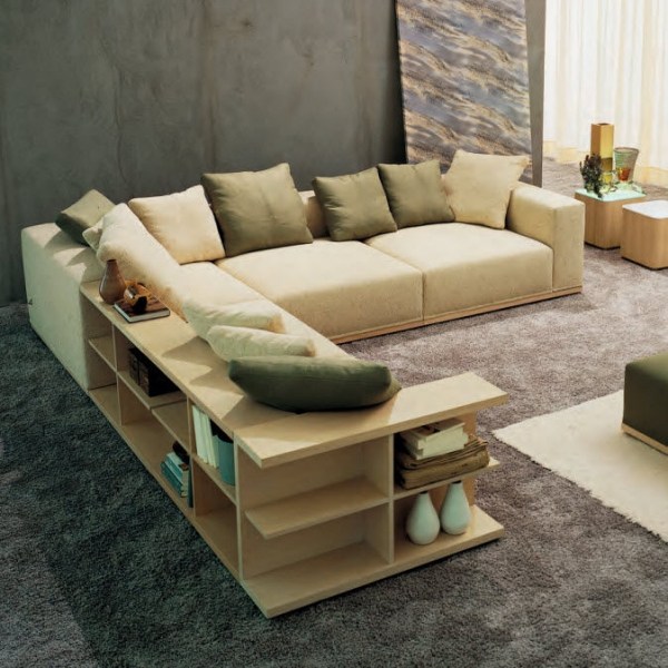 sofadesign med integrerede hylder SQUARE Giuseppe Bavuso