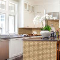 Provence -stil mosaik i köket