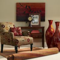 Hlinené vázy v dizajne obývačky