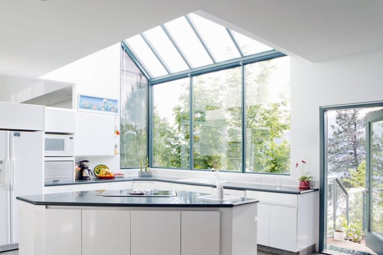 naturlig belysning interiør design vindue glas lys integrere vindue glas køkken