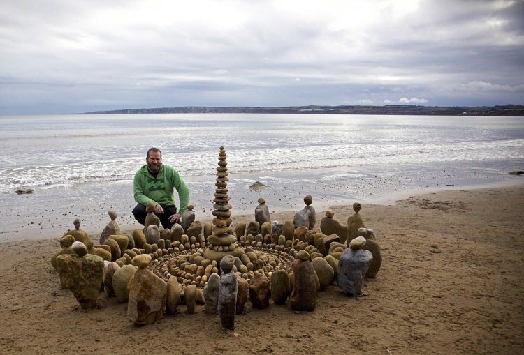 james brunt kunstner natur mandalas havstrand