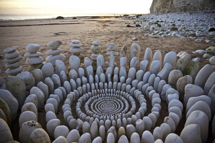 natur mandalas sten sten spiral