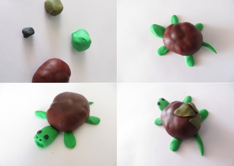 Enkle håndværksinstruktioner til skildpadden til børn