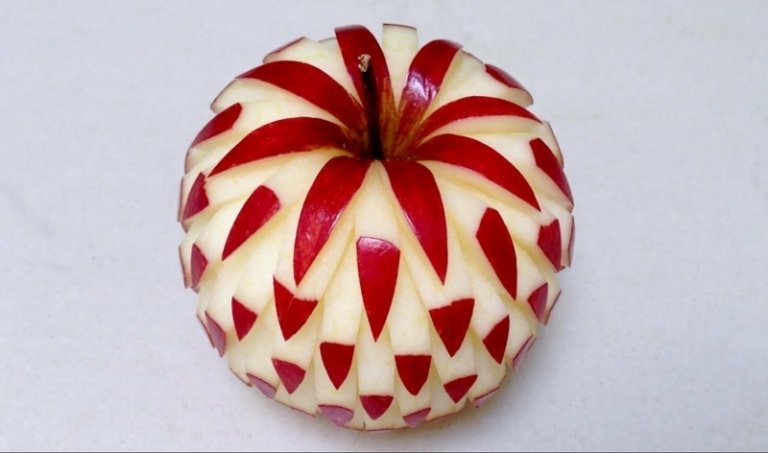 frugt udskæring æble design tinker dekoration måltid