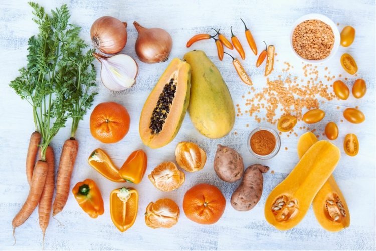 carotenoider gulorange frugter og grøntsager sundhedsmæssige fordele