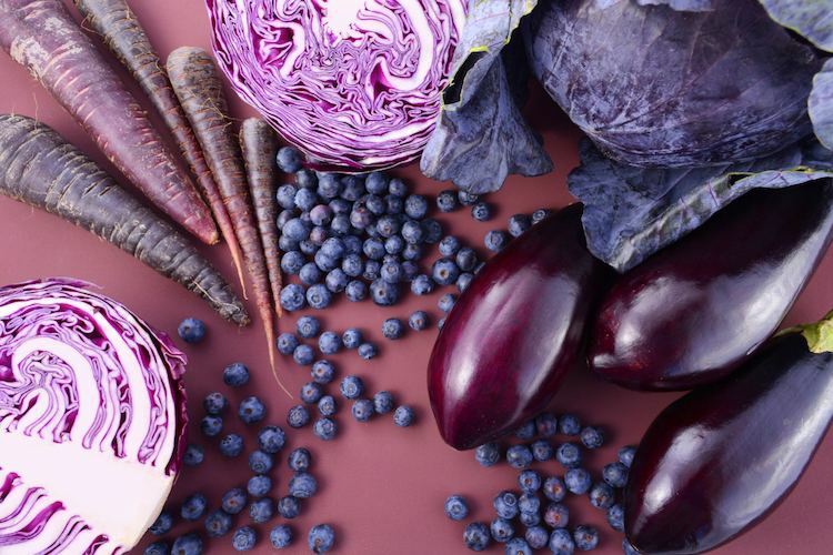 lilla lilla frugter og grøntsager blåbær aubergine anthocyaniner