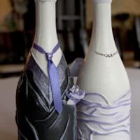 Dekoration av bröllopsflaskor med polymerlera