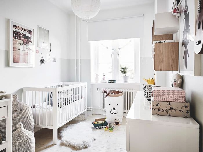 Интериор на детска стая в скандинавски стил