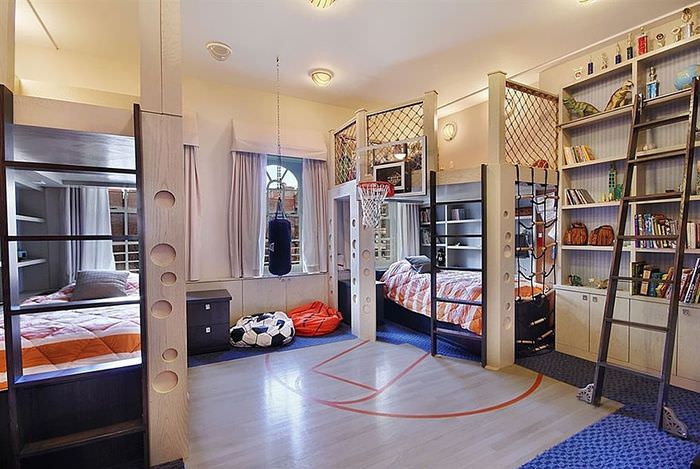 زخرفة غرفة للاعب كرة سلة شاب