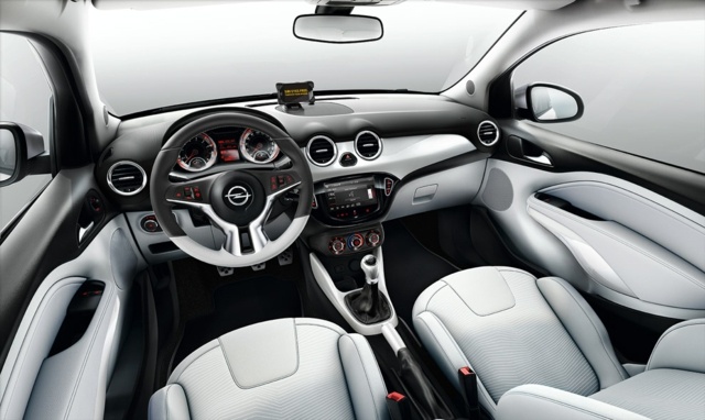 design opel interiør hvide sporty dashboard sæder