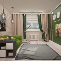 Zelená farba v dizajne bytu