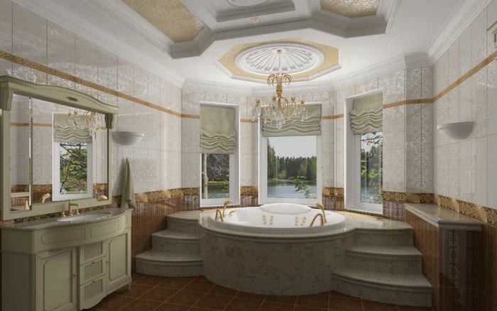 mulighed for et let badeværelsesdesign i klassisk stil