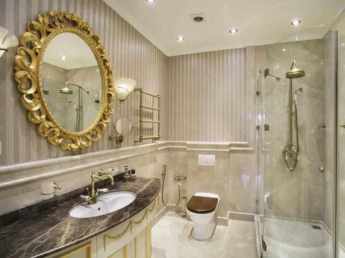 идеята за красив интериор на баня в класически стил
