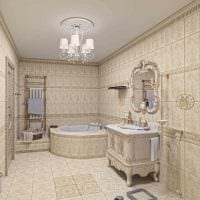 идеята за лек дизайн на баня в снимка в класически стил