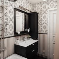 tanken om en lys badeværelsesindretning i et foto i klassisk stil