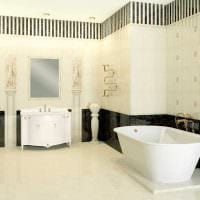 tanken om et badeværelse i let stil i et billede i klassisk stil