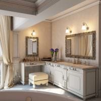 версия на необичаен интериор за баня в картина в класически стил