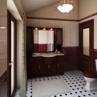 version af badeværelsets usædvanlige stil i billedet i klassisk stil