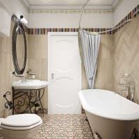 mulighed for et let badeværelsesdesign i et foto i klassisk stil