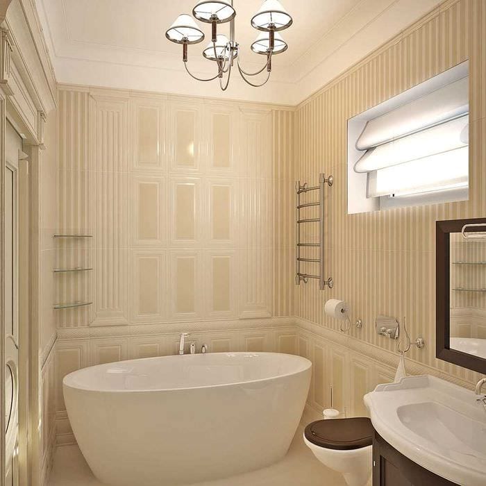 идея за необичаен интериор на баня в класически стил