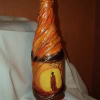 Afrikkalaistyylinen pullon sisustus