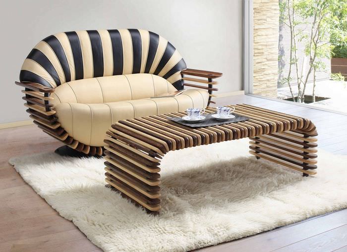Designer soffa för heminredning