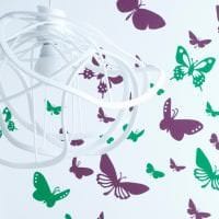 όμορφες πεταλούδες στο σχεδιασμό της φωτογραφίας του υπνοδωματίου