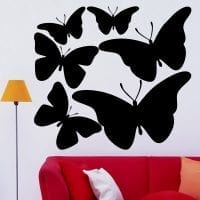 όμορφες πεταλούδες στην εικόνα διακόσμησης του δωματίου