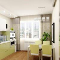 Бледозелени фронтове за кухненски мебели