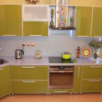 кухненски мебели с фасади в алуминиев профил