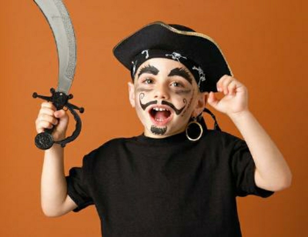 Halloween makeup børn pirat