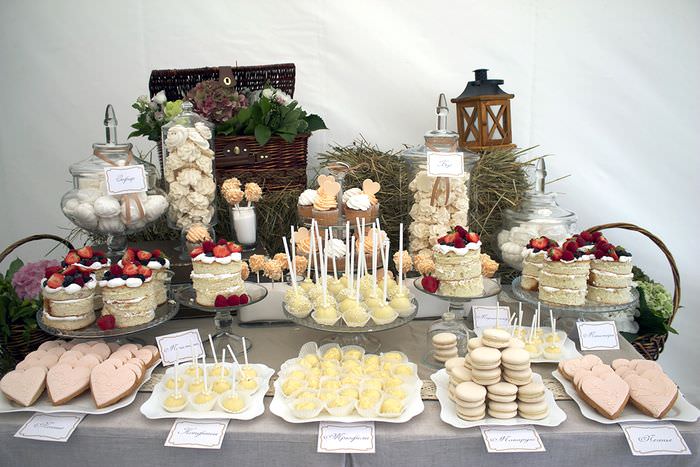Výroba sladkého stola vlastnými rukami na svadbe
