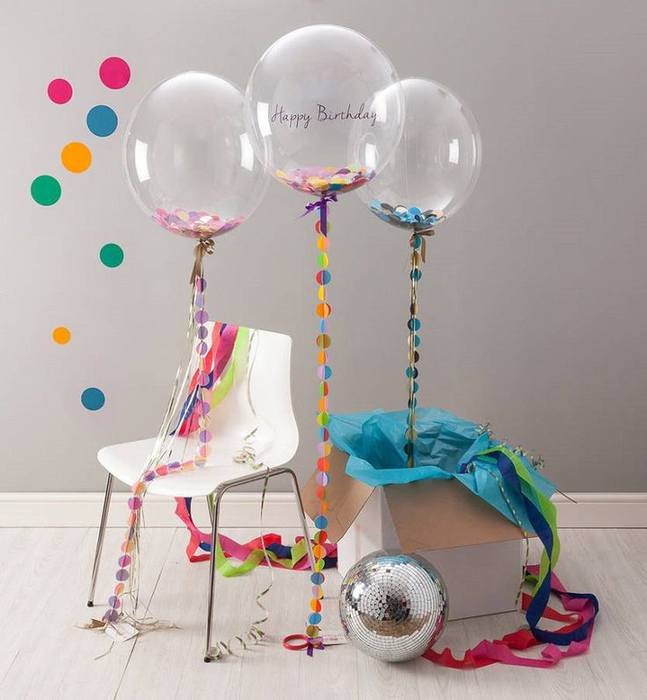Héliové balóny na ozdobu narodenín dieťaťa