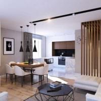 versjon av det vakre interiøret i stuen i et 3-roms leilighetsbilde