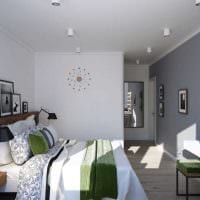 variant av den vackra designen av vardagsrummet på ett 3-rums lägenhetfoto