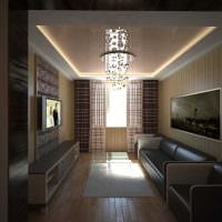 ideen om en moderne innredning for en stue i et 3-roms leilighetsfoto