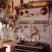 Beispiel für ein schönes rustikales Kücheninnenbild