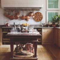 mulighed for et usædvanligt rustikt køkkenindretningsbillede
