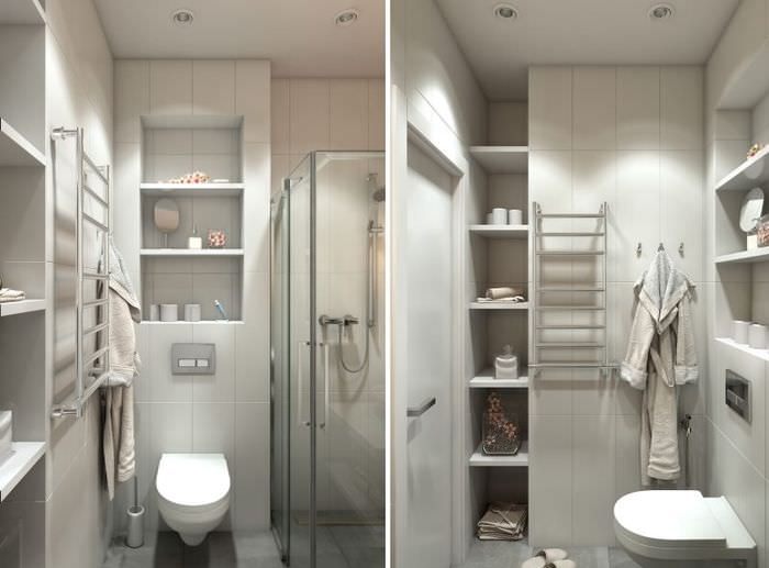 Design af et lille badeværelse i en studiolejlighed