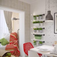 Küche in einem Studio-Apartment-Designfoto
