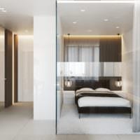 Entwurf einer Einzimmerwohnung 45 m² mit einem Schlafzimmer