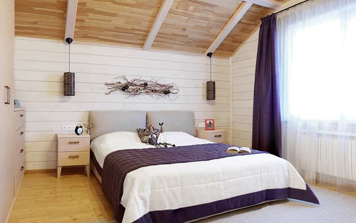 идеи за спалня в дървена къща