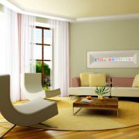 Design obývacího pokoje v minimalistickém stylu