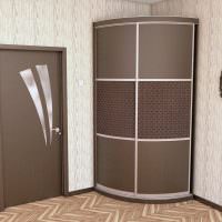 Gangdesign med radius garderobe