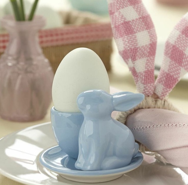 Bordkaniner keramik figur porcelæn æggebægerholder
