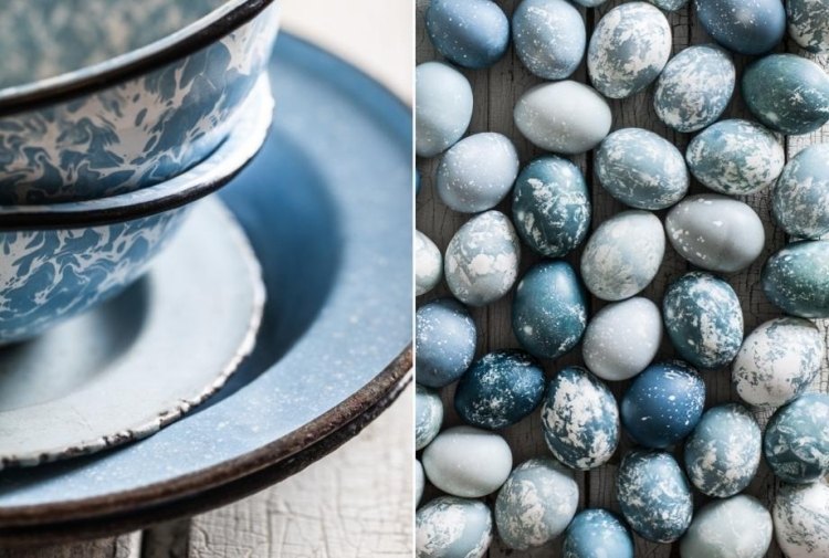 påskeæg-farver-marmor-effekt-blå-hvid-minimalistisk-nuancer-kreativ