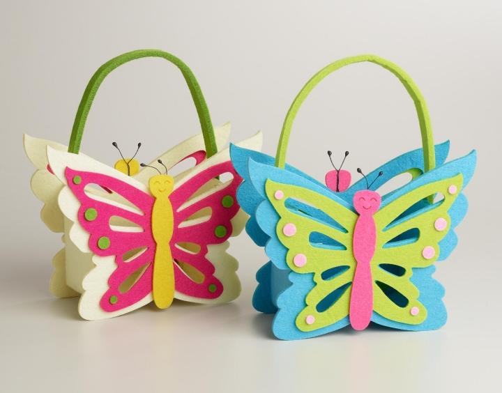 Påske kurv-tinker-sommerfugle-taske
