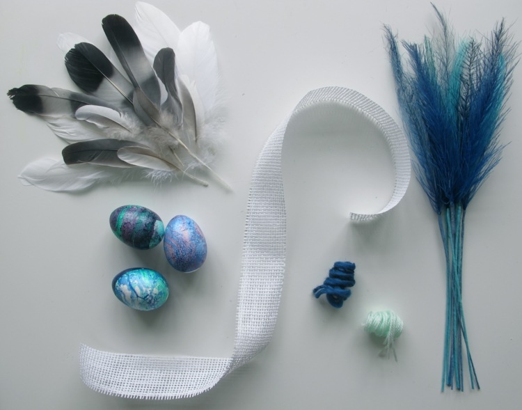 kunsthåndværk materialer fjer krone tinker til påske